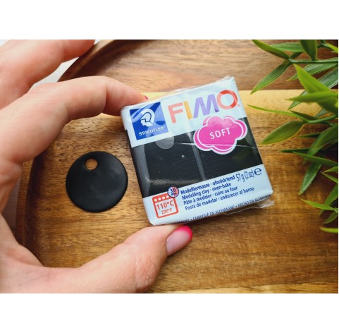 FIMO Soft, black, Nr.9, 57g (2oz), oven-hardening polymer clay, STAEDTLER