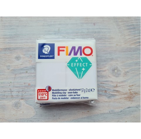FIMO Effect oven-bake polymer clay, white (translucent), Nr. 014, 57 gr