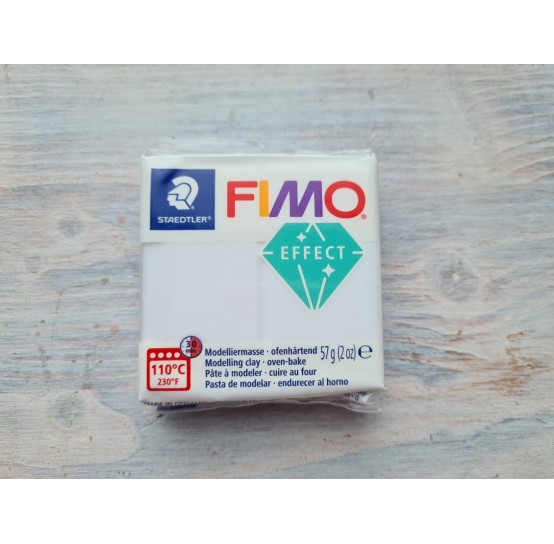 FIMO Effect oven-bake polymer clay, white (translucent), Nr. 014, 57 gr