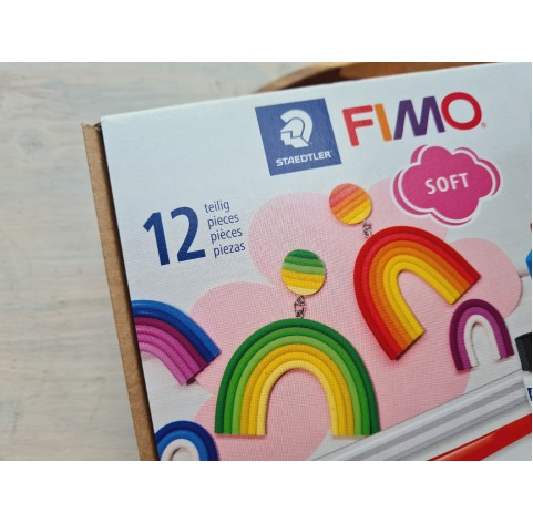 FIMO Basic, pack of 9 colors, 225g (7.92oz), oven-hardening polymer clay, STAEDTLER