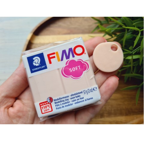 FIMO Soft, pale pink (flesh light), Nr.43, 57g (2oz), oven-hardening polymer clay, STAEDTLER