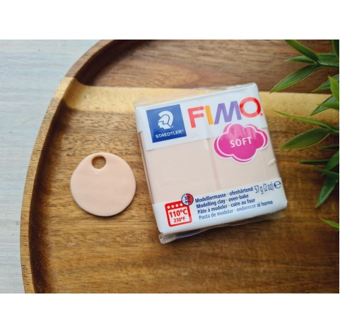 FIMO Soft, pale pink (flesh light), Nr.43, 57g (2oz), oven-hardening polymer clay, STAEDTLER