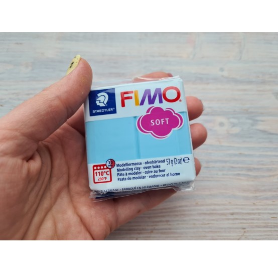 FIMO Soft oven-bake polymer clay, aqua (pastel), Nr. 305, 57 gr