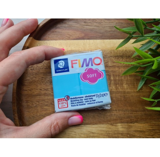 FIMO Soft, aqua (pastel), Nr.305, 57g (2oz), oven-hardening polymer clay, STAEDTLER