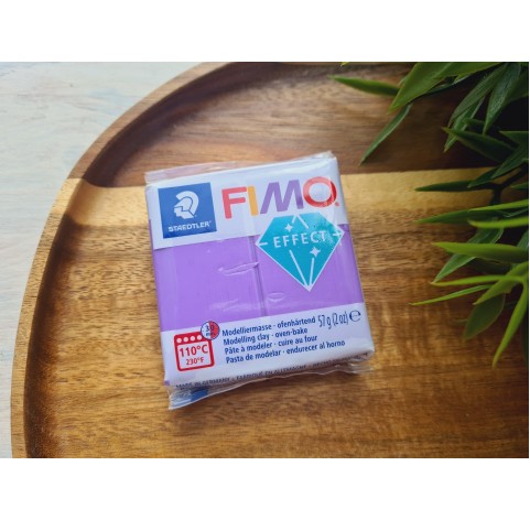 FIMO Effect, purple (translucent), Nr. 604, 57g (2oz), oven-hardening polymer clay, STAEDTLER