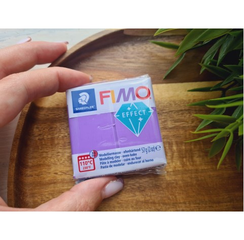 FIMO Effect, purple (translucent), Nr. 604, 57g (2oz), oven-hardening polymer clay, STAEDTLER