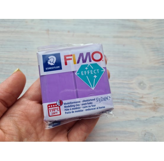 FIMO Effect oven-bake polymer clay, purple (translucent), Nr. 604, 57 gr