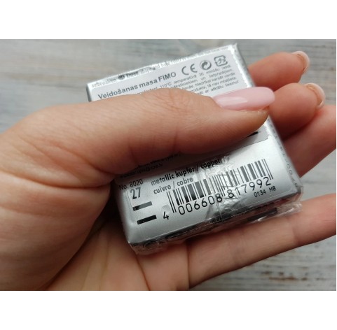 FIMO Effect, copper (metallic), Nr. 27, 57g (2oz), oven-hardening polymer clay, STAEDTLER