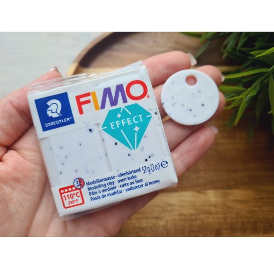 FIMO Effect, white granite (stone), Nr. 003, 57g (2oz), oven-hardening polymer clay, STAEDTLER