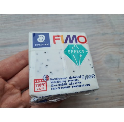 FIMO Effect, white granite (stone), Nr. 003, 57g (2oz), oven-hardening polymer clay, STAEDTLER