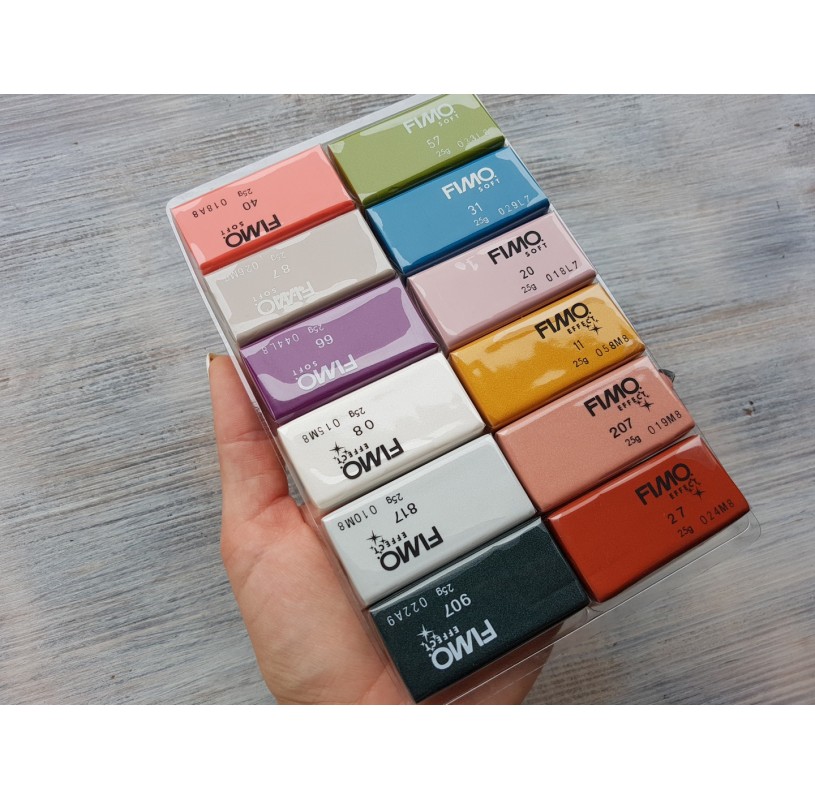 Fimo Basic Multi Pack Kit PASTEL 12 Colors