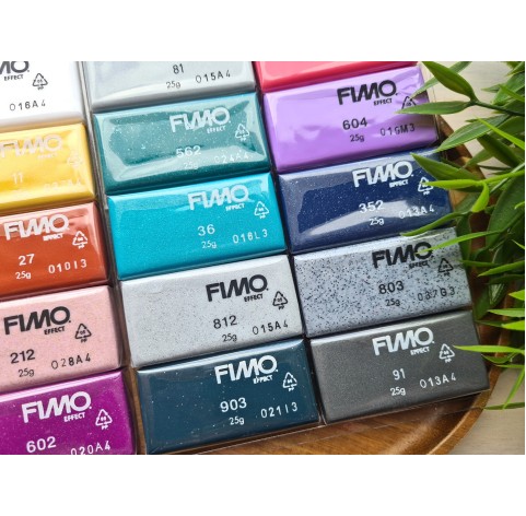 FIMO Effect, pack of 24 colors, 600g (21.16oz), oven-hardening polymer clay, STAEDTLER