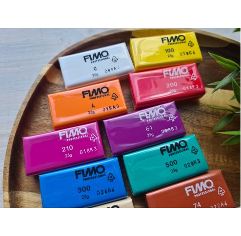 FIMO Professional, basic colors, pack of 12 colors, 300g (10.58oz), oven-hardening polymer clay, STAEDTLER