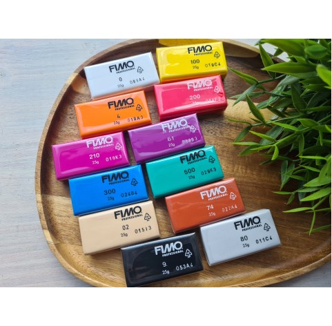 FIMO Professional, basic colors, pack of 12 colors, 300g (10.58oz), oven-hardening polymer clay, STAEDTLER