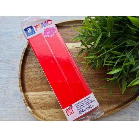 FIMO Soft, indian red, Nr. 24, 454g (1lb), BIG PACK, oven-hardening polymer clay, STAEDTLER