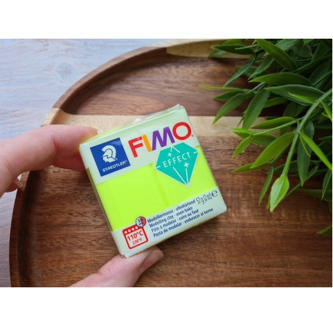 FIMO Effect, neon yellow (neon), Nr. 101, 57g (2oz), oven-hardening polymer clay, STAEDTLER
