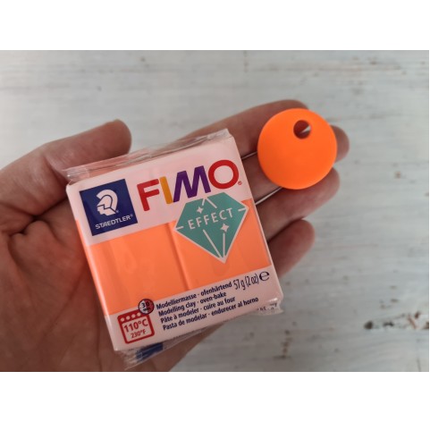 FIMO Effect Neon oven-bake polymer clay, neon orange, Nr. 401, 57 gr