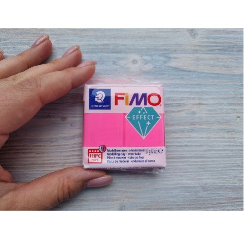 FIMO Effect Neon oven-bake polymer clay, neon fuchsia, Nr. 201, 57 gr