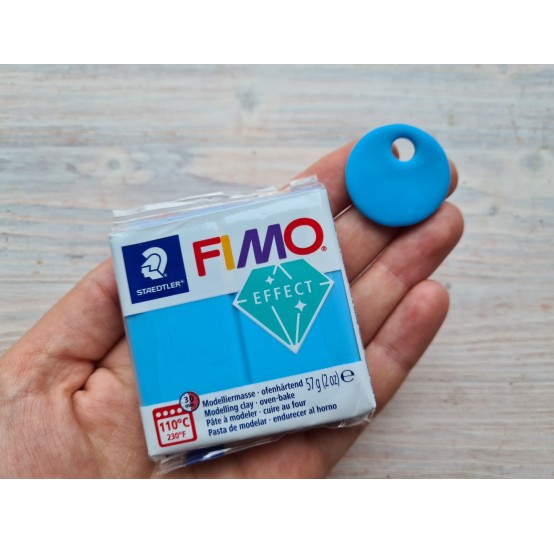 FIMO Effect Neon oven-bake polymer clay, neon blue, Nr. 301, 57 gr