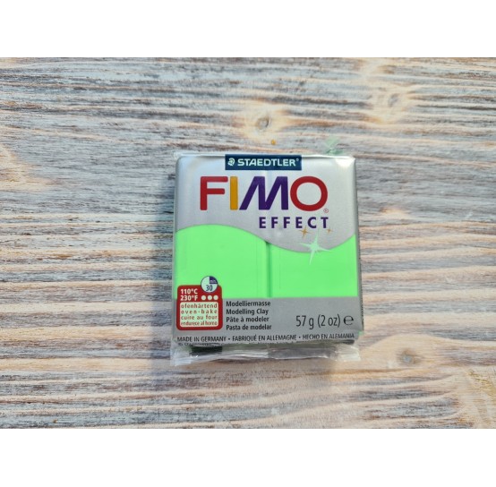 FIMO Effect Neon oven-bake polymer clay, neon green, Nr. 501, 57 gr