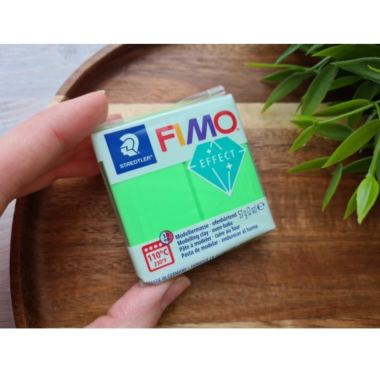 FIMO Effect, neon green (neon), Nr. 501, 57g (2oz), oven-hardening polymer clay, STAEDTLER