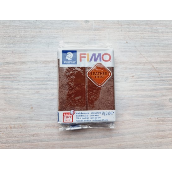 FIMO Leather oven-bake polymer clay, nut, Nr. 779, 57 gr