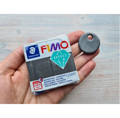 FIMO Effect, steel grey (metallic), Nr.91, 57g (2oz), oven-hardening polymer clay, STAEDTLER