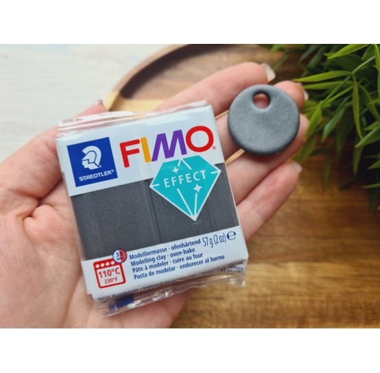 FIMO Effect, steel grey (metallic), Nr.91, 57g (2oz), oven-hardening polymer clay, STAEDTLER