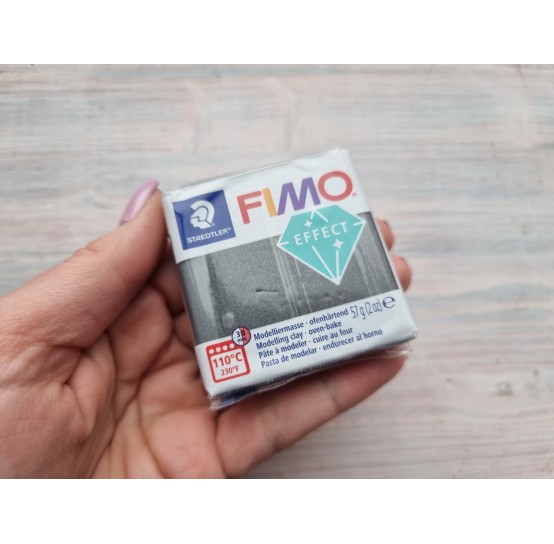 FIMO Effect oven-bake polymer clay, steel grey (metallic), Nr.91, 57 gr