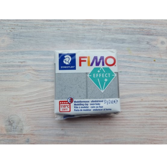 FIMO Effect oven-bake polymer clay, silver (glitter), Nr. 812, 57 gr