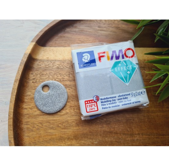FIMO Effect, silver (glitter), Nr. 812, 57g (2oz), oven-hardening polymer clay, STAEDTLER