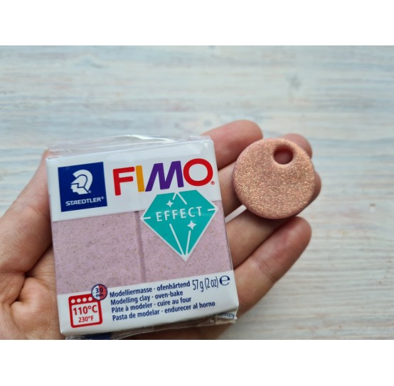 FIMO Effect oven-bake polymer clay, rose gold (glitter), Nr. 212, 57 gr