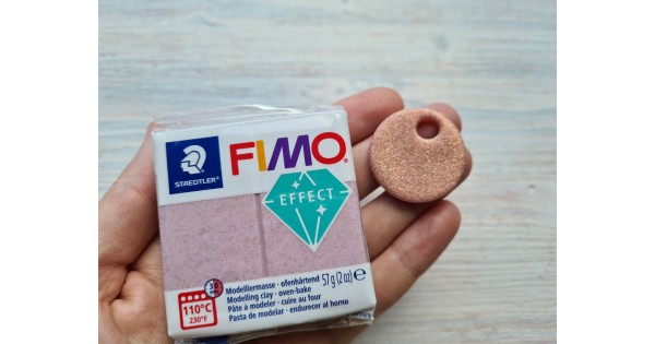 FIMO Effect oven-bake polymer clay, rose quartz (gemstone), Nr. 206, 57 gr