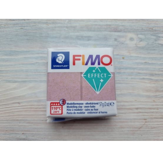 FIMO Effect, rose gold (glitter), Nr.212, 57g (2oz), oven-hardening polymer clay, STAEDTLER