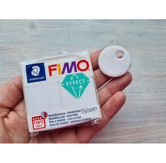 FIMO Effect, white blanc (galaxy), Nr.002, 57g (2oz), oven-hardening polymer clay, STAEDTLER