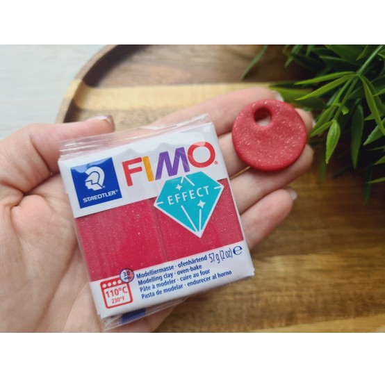 FIMO Effect, red (galaxy), Nr.202, 57g (2oz), oven-hardening polymer clay, STAEDTLER