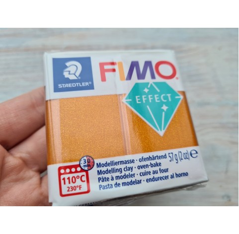 FIMO Effect, metallic orange (metallic), Nr.41, 57g (2oz), oven-hardening polymer clay, STAEDTLER