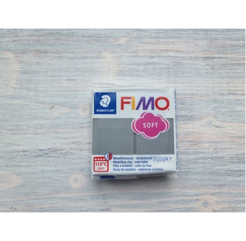 FIMO Soft oven-bake polymer clay, stormy grey, Nr. T80, 57 g