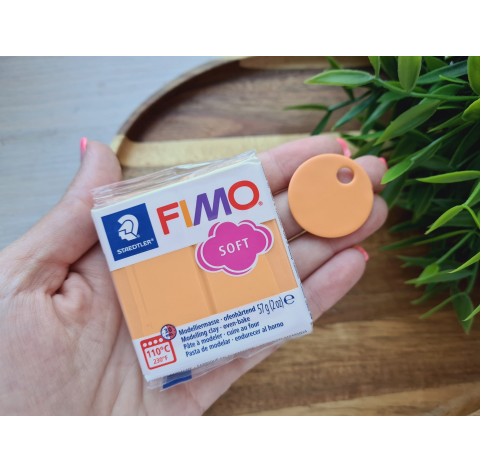 FIMO Soft, papaya sorbet, Nr.T41, 57g (2oz), oven-hardening polymer clay, STAEDTLER