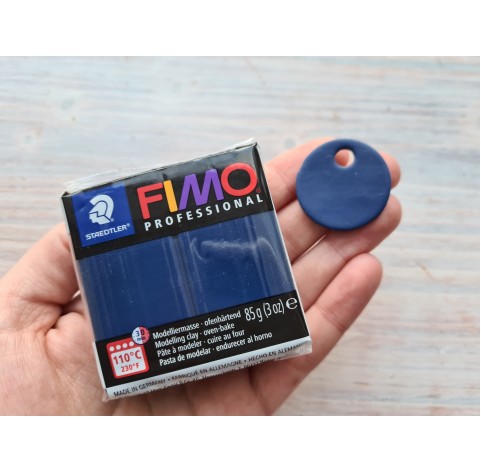 FIMO Professional oven-bake polymer clay, navy blue (marineblue), Nr. 34, 85 gr