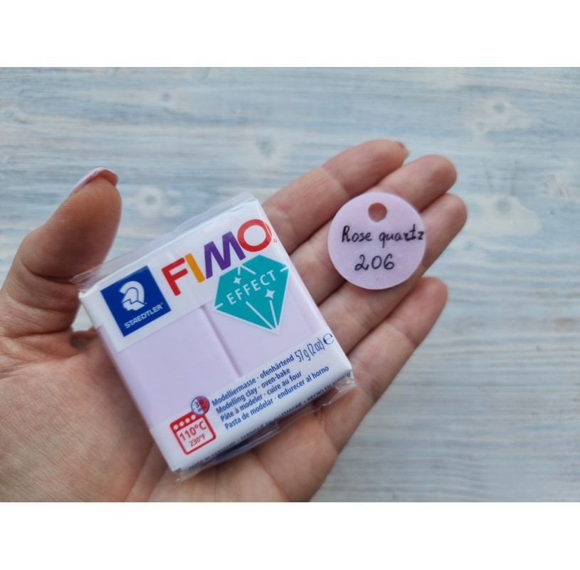 FIMO Effect oven-bake polymer clay, rose quartz (gemstone), Nr