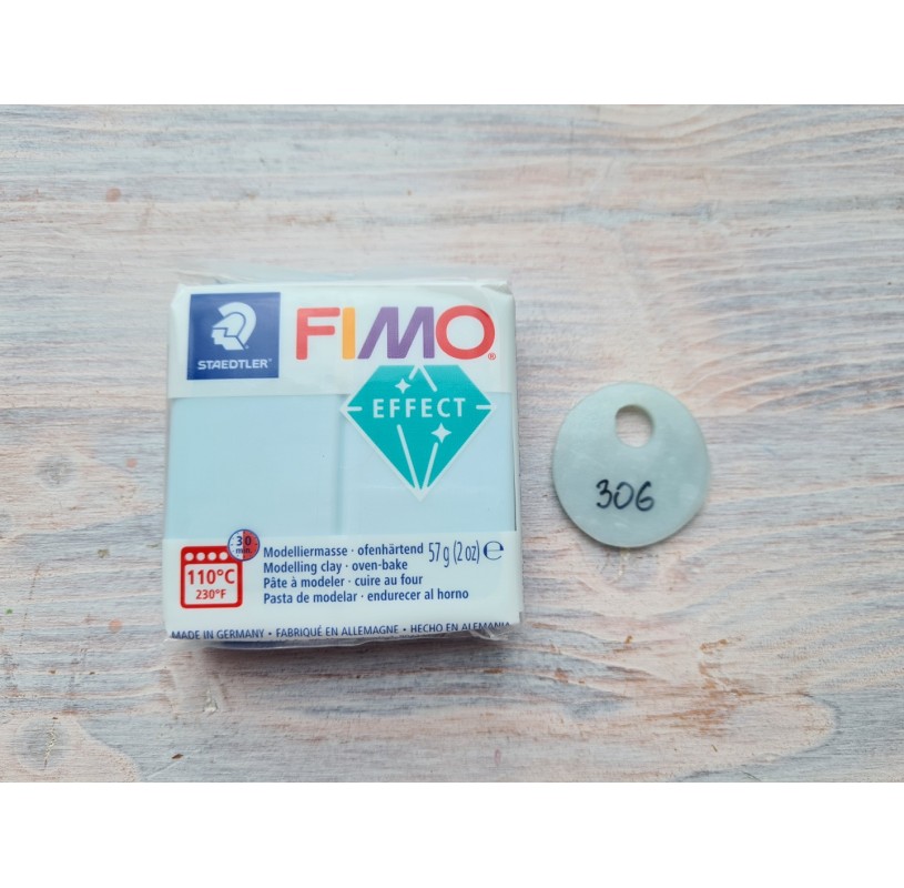 FIMO Effect oven-bake polymer clay, blue ice quartz (gemstone), Nr. 306, 57  gr