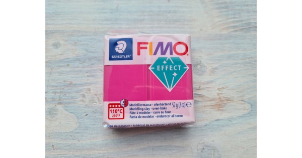 FIMO Effect oven-bake polymer clay, rose quartz (gemstone), Nr. 206, 57 gr