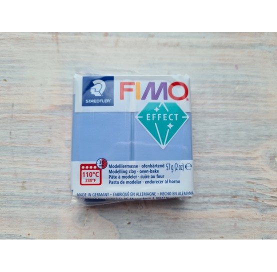 FIMO Effect oven-bake polymer clay, agate blue (gemstone), Nr. 386, 57 gr