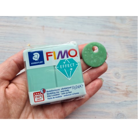 FIMO Effect oven-bake polymer clay, jade green (gemstone), Nr. 506, 57 gr