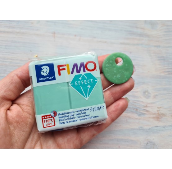 FIMO Effect oven-bake polymer clay, jade green (gemstone), Nr. 506, 57 gr