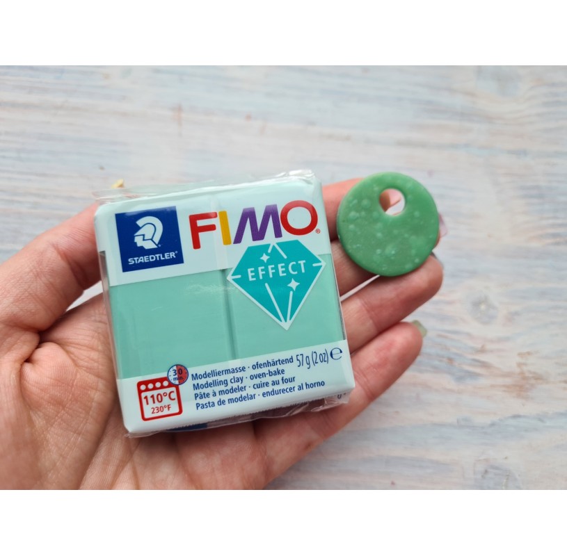 FIMO Effect oven-bake polymer clay, jade green (gemstone), Nr. 506