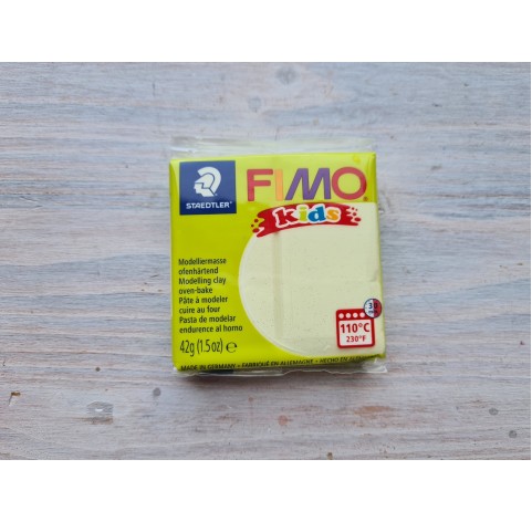 FIMO Kids oven-bake polymer clay, pearl yellow, Nr. 106, 42 gr