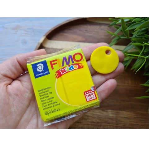 FIMO Kids, yellow, Nr. 1, 42g (1.5oz), oven-hardening polymer clay, STAEDTLER