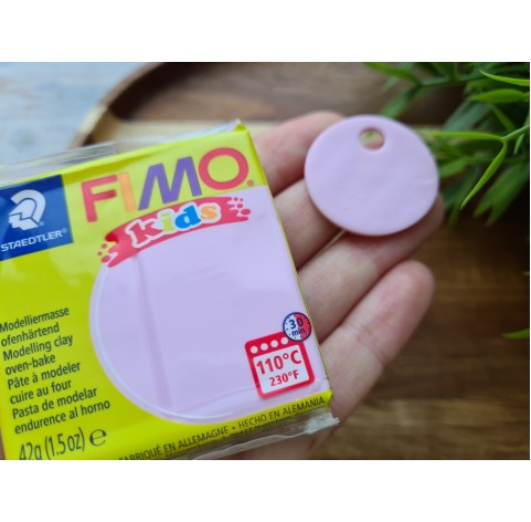 FIMO Kids, light pink, Nr. 25, 42g (1.5oz), oven-hardening polymer clay, STAEDTLER